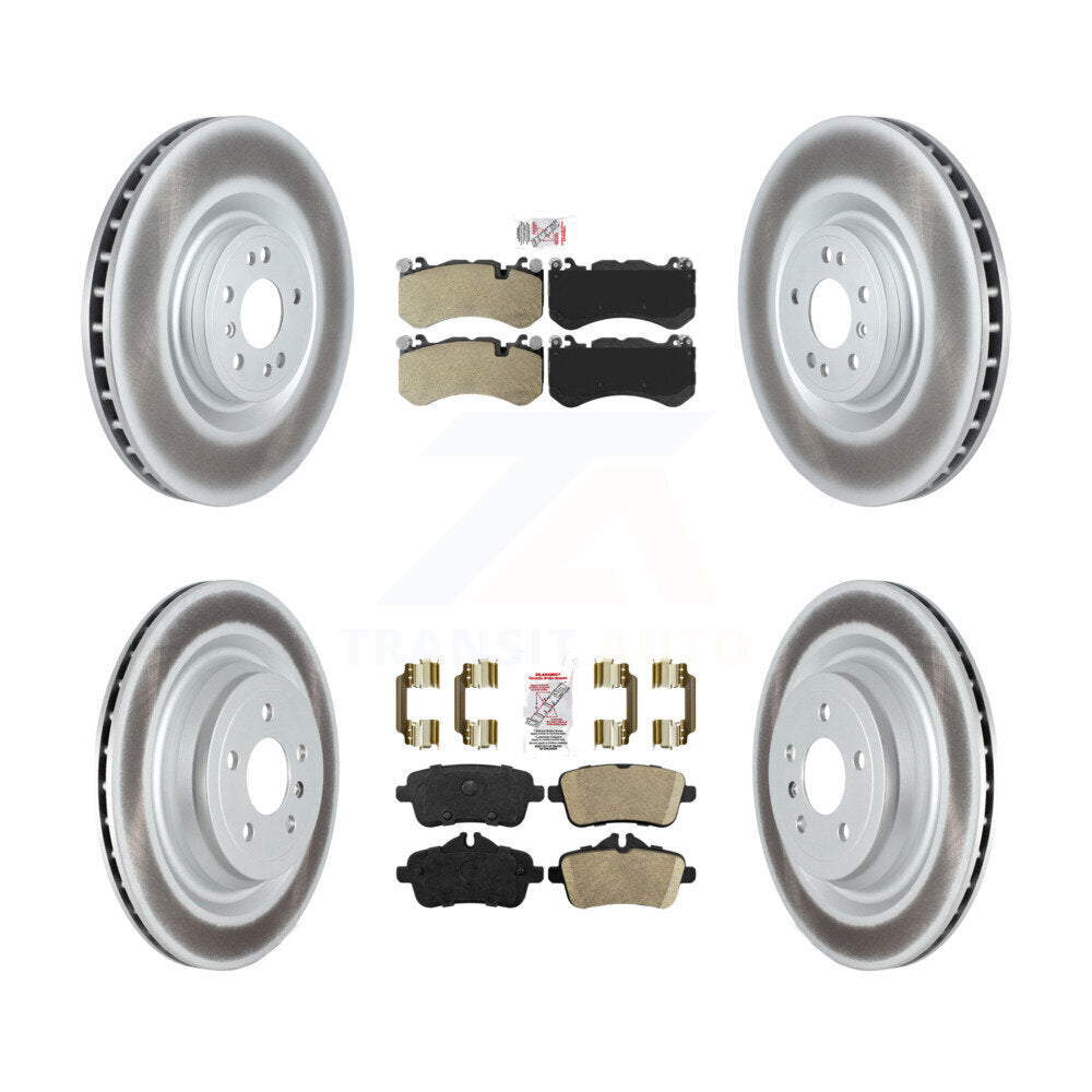 Front Semi-Metallic Rear Ceramic Pad Coat Disc Brake Rotor Kit For Mercedes-Benz ML63 AMG KGA-103141