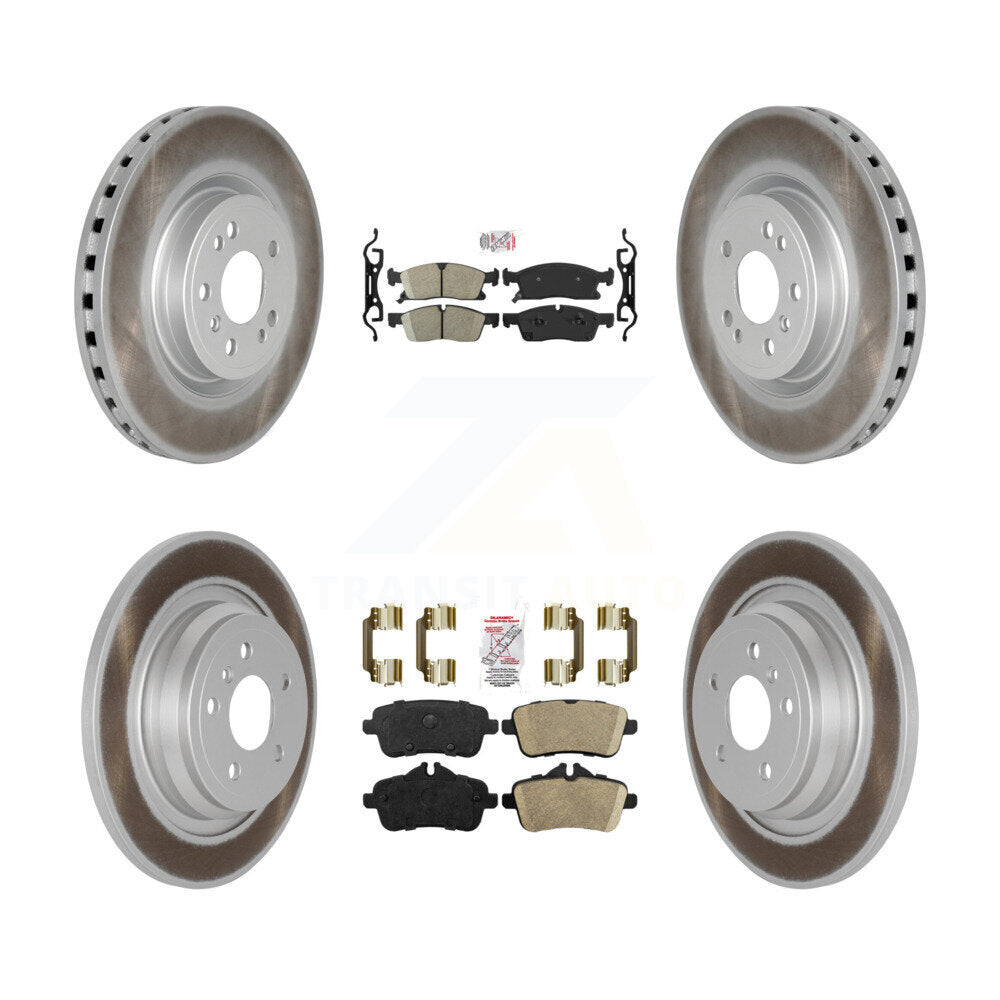 Front Rear Ceramic Pad Coat Brake Rotors Kit For Mercedes-Benz ML350 GLE350 ML250 GLE300d KGA-103143