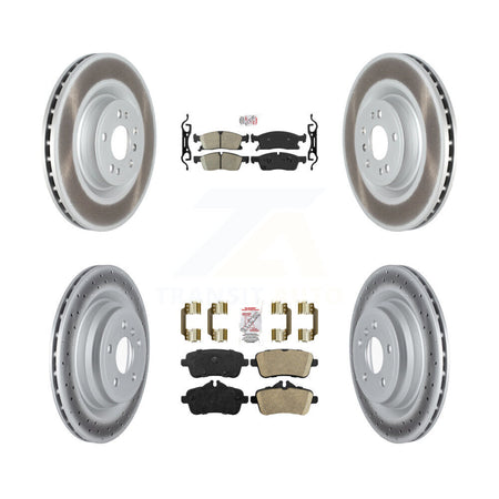 Front Rear Ceramic Pads And Coated Disc Brake Rotors Kit For Mercedes-Benz GLE400 KGA-103149