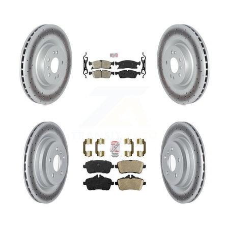Front Rear Ceramic Pad & Coated Brake Rotor Kit For Mercedes-Benz GLE400 With AMG Package KGA-103153