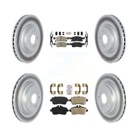 Front Rear Ceramic Pad & Coated Brake Rotor Kit For Mercedes-Benz GLE400 With AMG Package KGA-103154