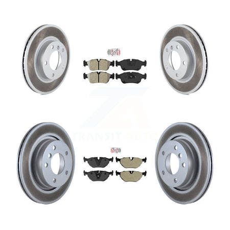 Front Rear Semi-Metallic Pads And Coated Disc Brake Rotors Kit For BMW 328i 328is KGA-103157