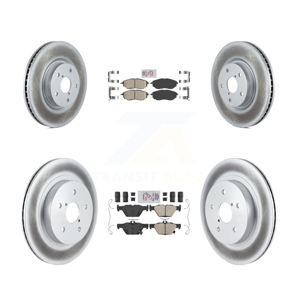 Front Rear Ceramic Pads And Coated Disc Brake Rotors Kit For Subaru Outback WRX Legacy KGA-103159