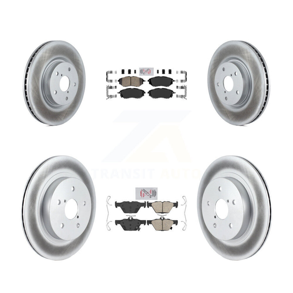 Front Rear Ceramic Pads And Coated Disc Brake Rotors Kit For Subaru Outback WRX Legacy KGA-103160