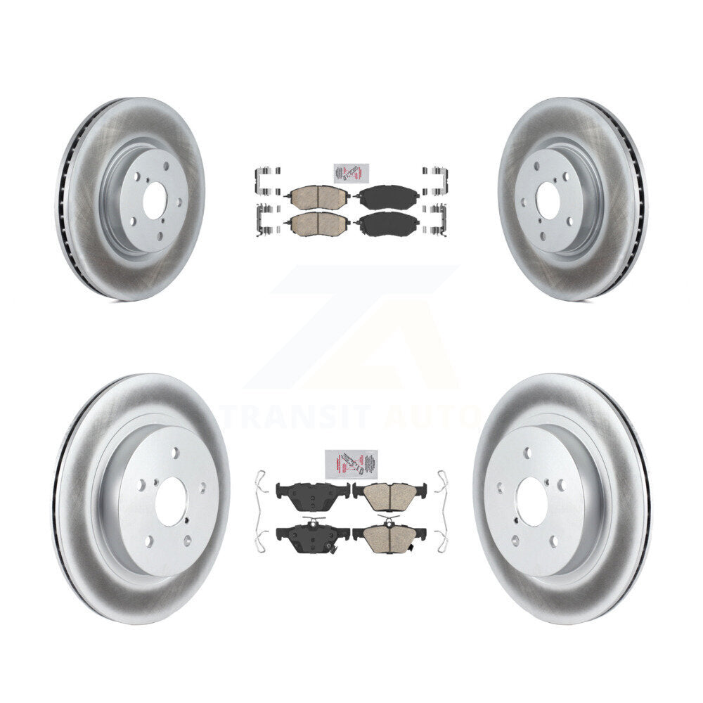 Front Rear Ceramic Pads And Coated Disc Brake Rotors Kit For Subaru Outback WRX Legacy KGA-103161