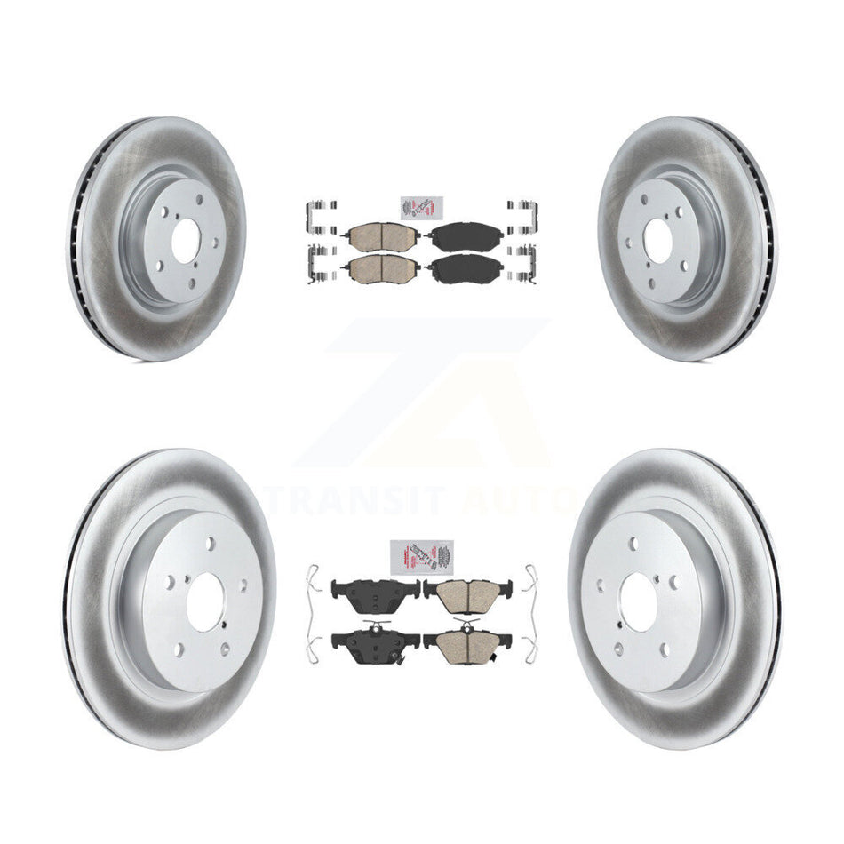 Front Rear Ceramic Pads And Coated Disc Brake Rotors Kit For Subaru Outback WRX Legacy KGA-103161