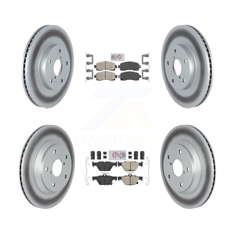Front Rear Ceramic Pads And Coated Disc Brake Rotors Kit For Subaru Forester KGA-103168