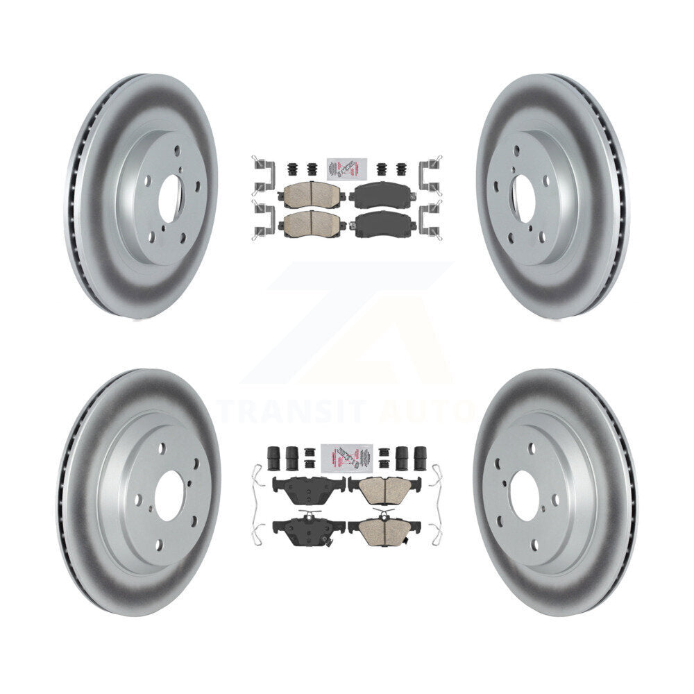 Front Rear Ceramic Pads And Coated Disc Brake Rotors Kit For Subaru Forester KGA-103169