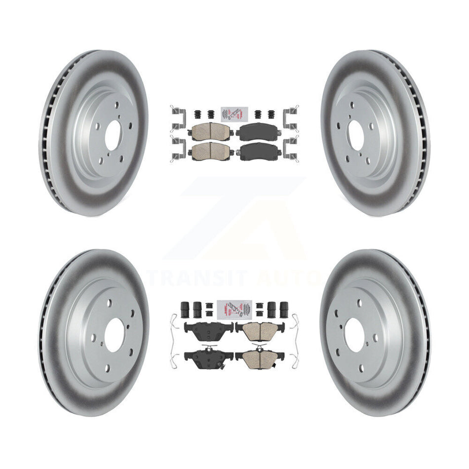 Front Rear Ceramic Pads And Coated Disc Brake Rotors Kit For Subaru Forester Crosstrek KGA-103171