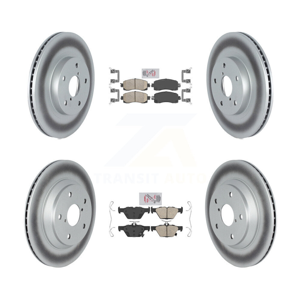 Front Rear Ceramic Pads And Coated Disc Brake Rotors Kit For Subaru Forester KGA-103172