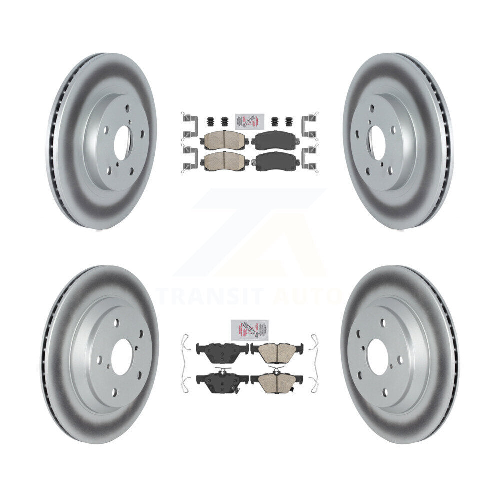 Front Rear Ceramic Pads And Coated Disc Brake Rotors Kit For Subaru Forester KGA-103173