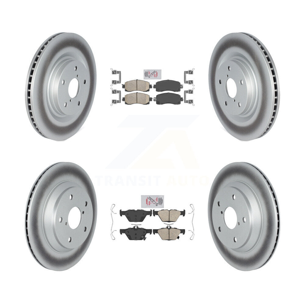 Front Rear Ceramic Pads And Coated Disc Brake Rotors Kit For Subaru Forester Crosstrek KGA-103174