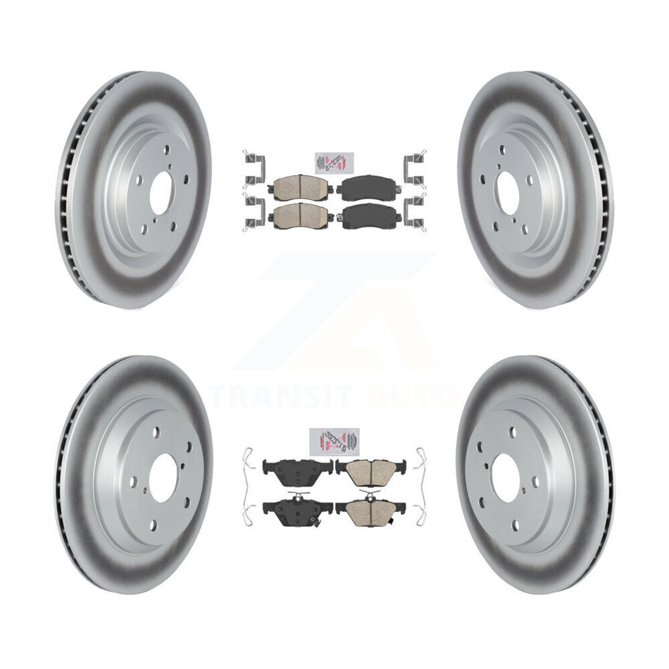 Front Rear Ceramic Pads And Coated Disc Brake Rotors Kit For Subaru Forester Crosstrek KGA-103174