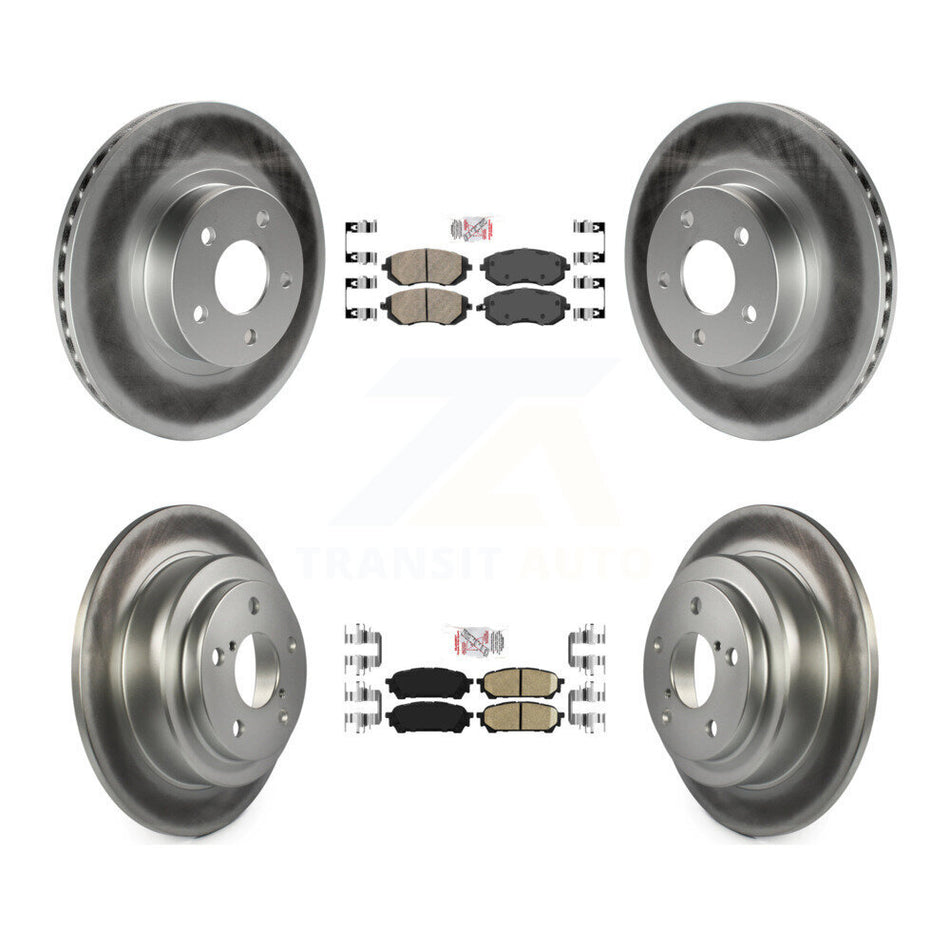 Front Rear Ceramic Pads And Coated Disc Brake Rotors Kit For Subaru Impreza Saab 9-2X KGA-103176
