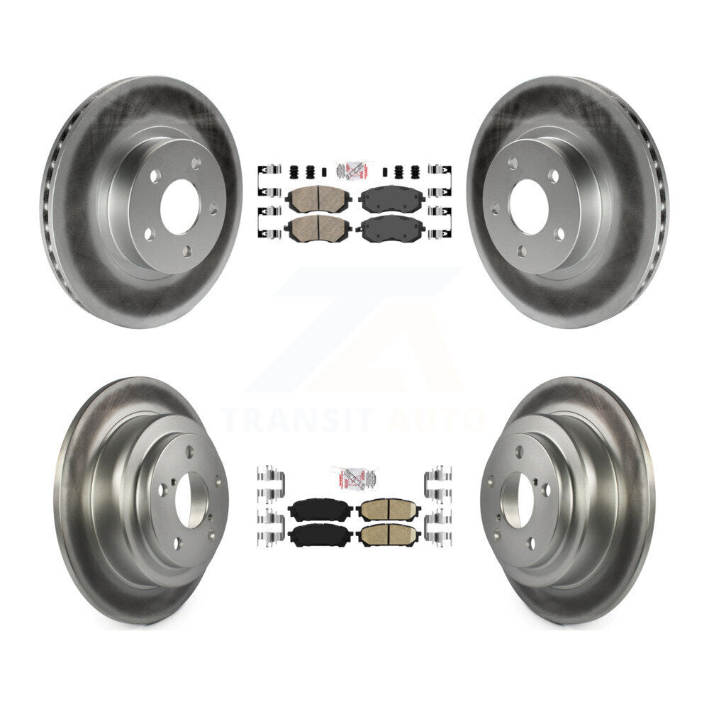 Front Rear Ceramic Pads And Coated Disc Brake Rotors Kit For Subaru Impreza Saab 9-2X KGA-103177