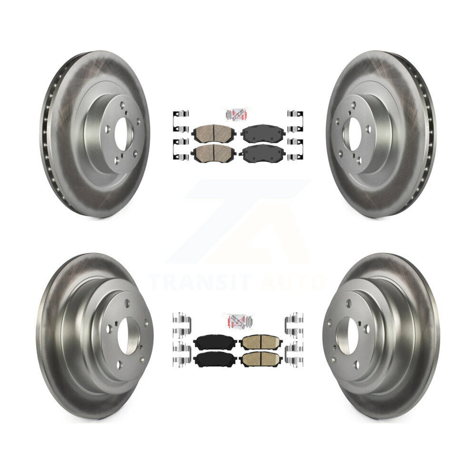 Front Rear Ceramic Pad Coated Disc Brake Rotors Kit For Subaru Forester Impreza Saab 9-2X KGA-103178