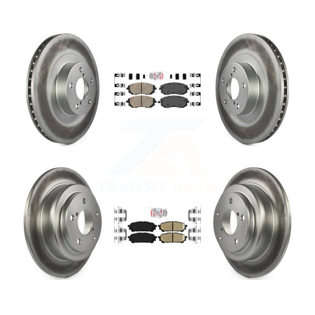 Front Rear Ceramic Pad Coated Disc Brake Rotors Kit For Subaru Forester Impreza Saab 9-2X KGA-103179