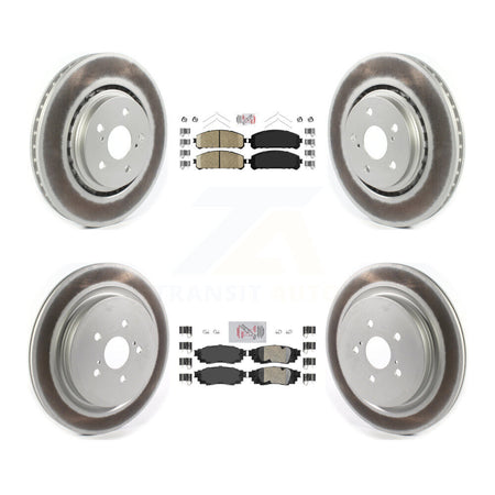 Front Rear Ceramic Pad Coated Disc Brake Rotors Kit For Lexus RX350 RX450h RX350L RX450hL KGA-103189