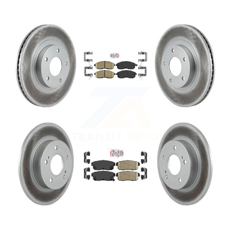 Front Rear Ceramic Pads And Coated Disc Brake Rotors Kit For 2002-2003 Nissan Maxima KGA-103200