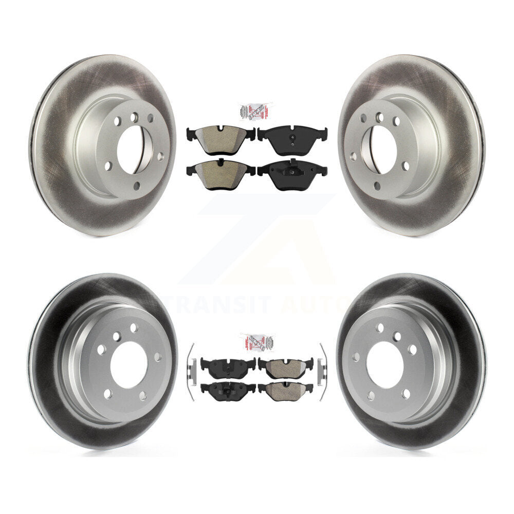 Front Rear Semi-Metallic Pad And Coated Disc Brake Rotor Kit For BMW 328i xDrive X1 328xi KGA-103206