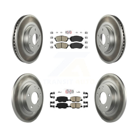 Front Rear Ceramic Pads And Coated Disc Brake Rotors Kit For Mazda 6 KGA-103212