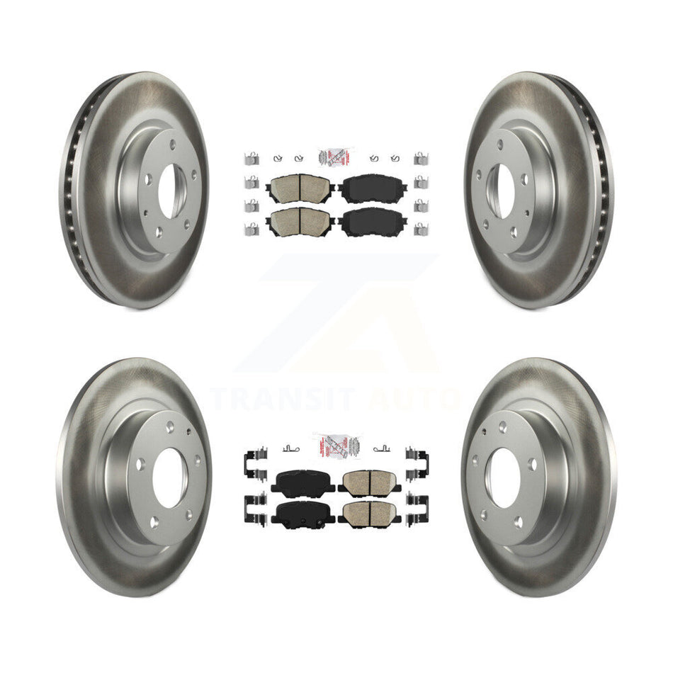 Front Rear Ceramic Pads And Coated Disc Brake Rotors Kit For Mazda 6 KGA-103212