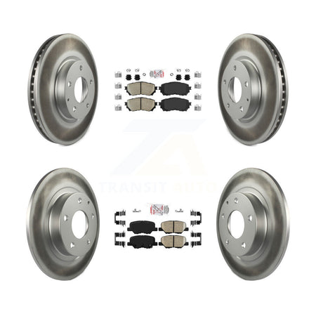 Front Rear Ceramic Pads And Coated Disc Brake Rotors Kit For Mazda 6 KGA-103213