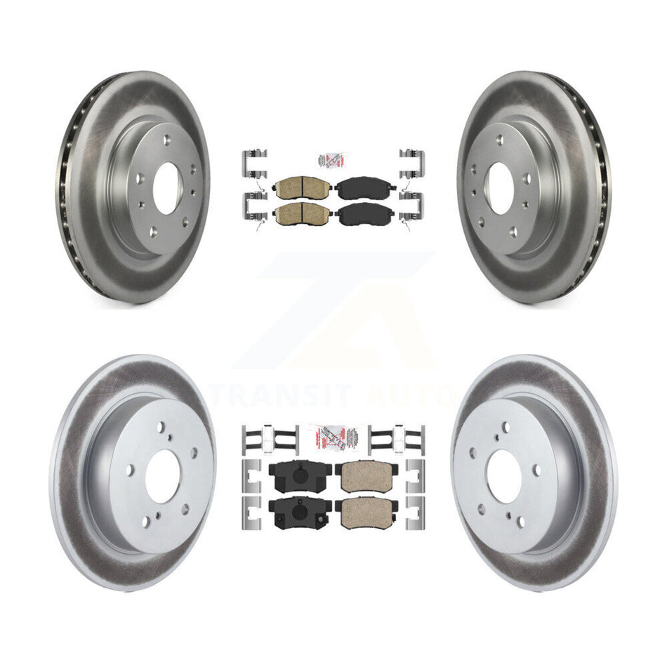Front Rear Ceramic Pads And Coated Disc Brake Rotors Kit For Suzuki SX4 Crossover KGA-103226