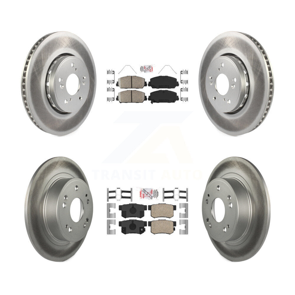 Front Rear Ceramic Pads And Coated Disc Brake Rotors Kit For 2016 Acura ILX KGA-103230