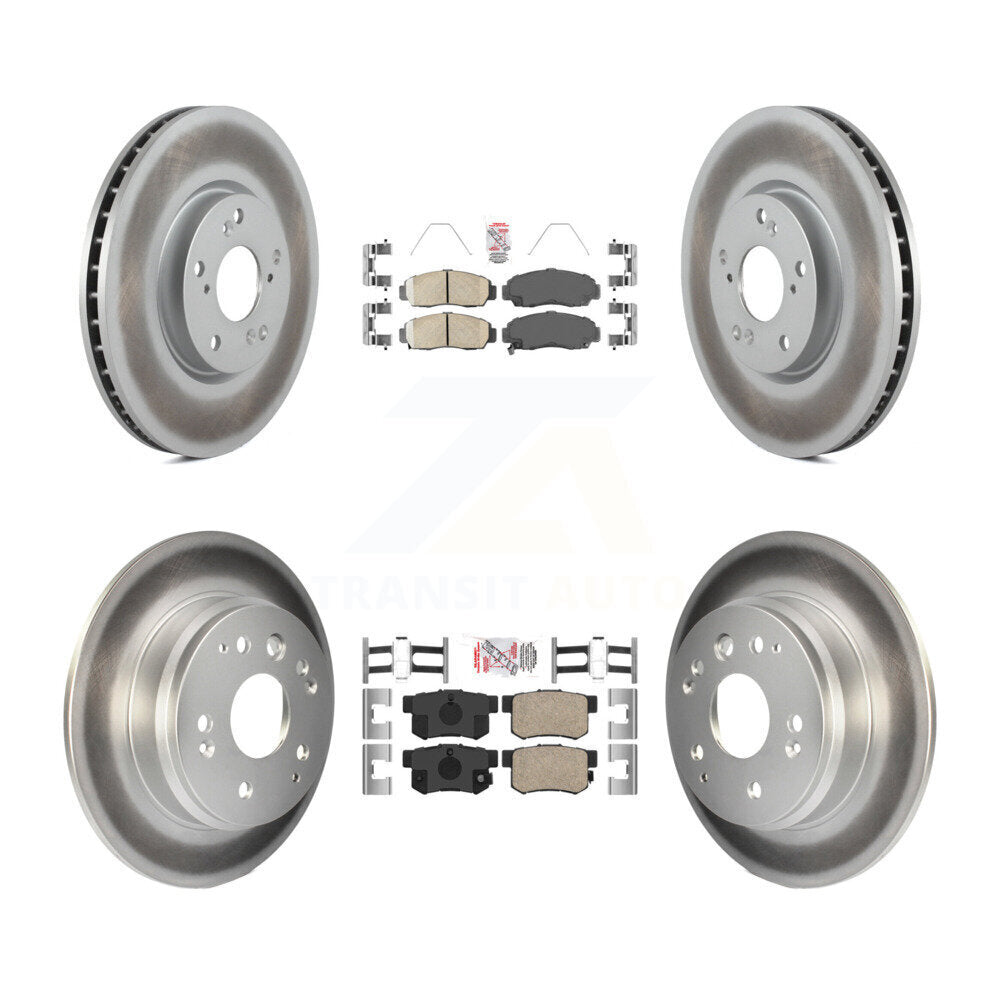 Front Rear Ceramic Pad Coat Brake Rotor Kit For 2004-2005 Acura TL Automatic transmission KGA-103232