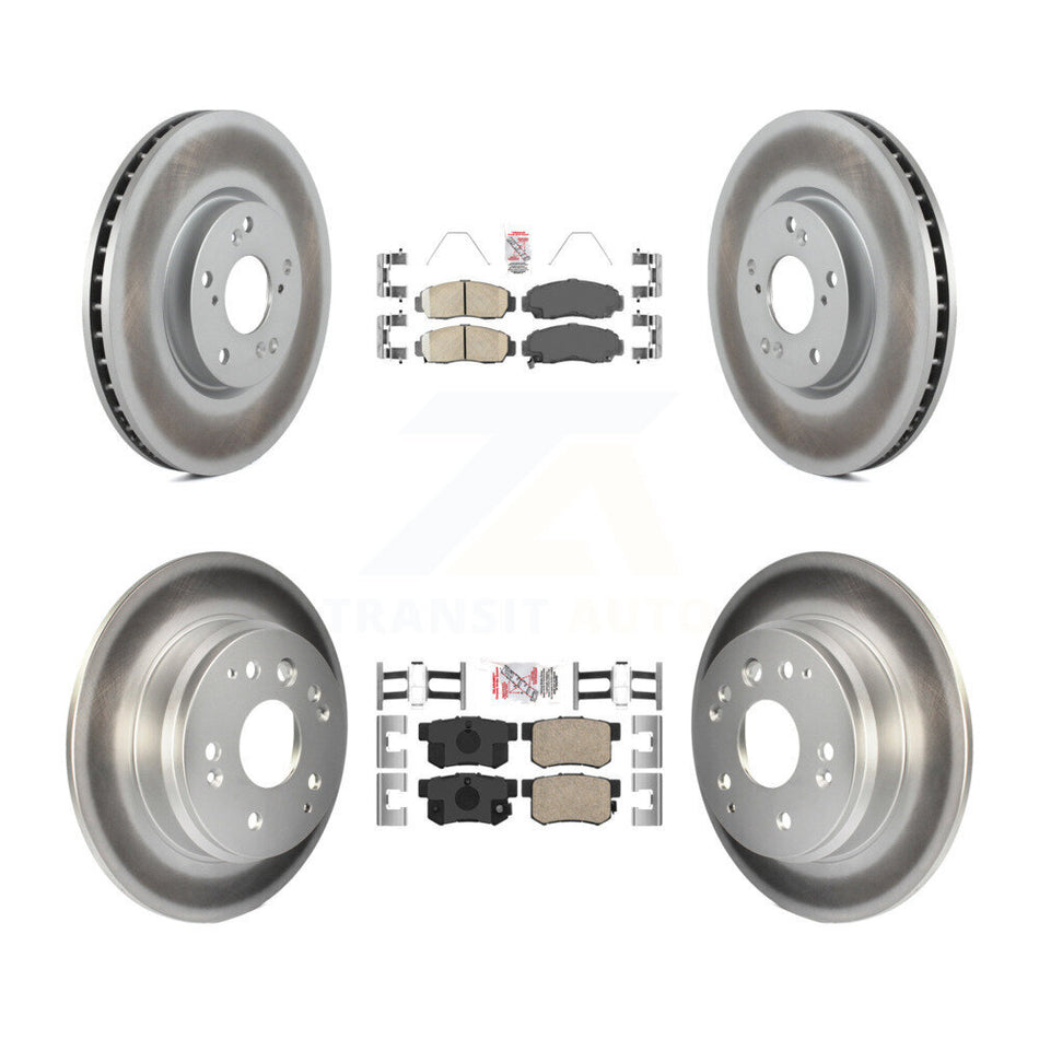 Front Rear Ceramic Pad Coat Brake Rotor Kit For 2004-2005 Acura TL Automatic transmission KGA-103232