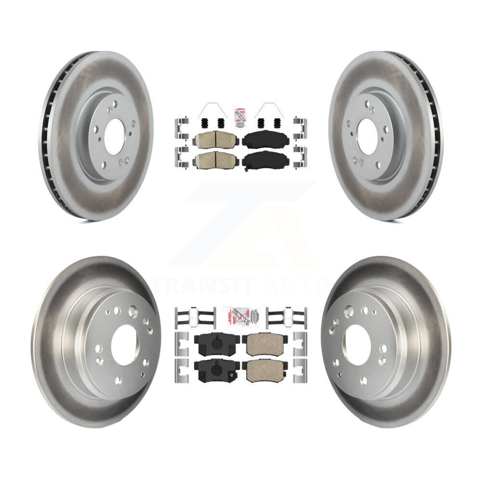 Front Rear Ceramic Pad Coat Brake Rotor Kit For 2004-2005 Acura TL Automatic transmission KGA-103233
