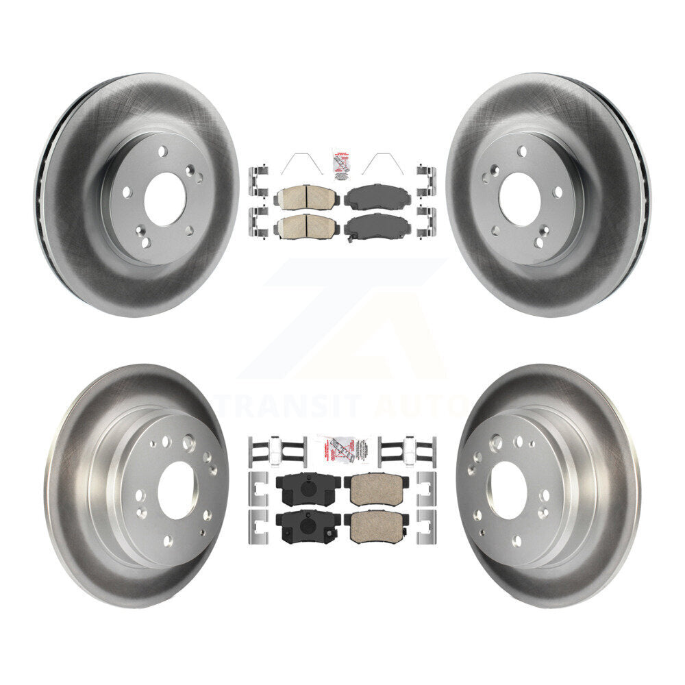Front Rear Ceramic Pads And Coated Disc Brake Rotors Kit For Acura TL KGA-103235