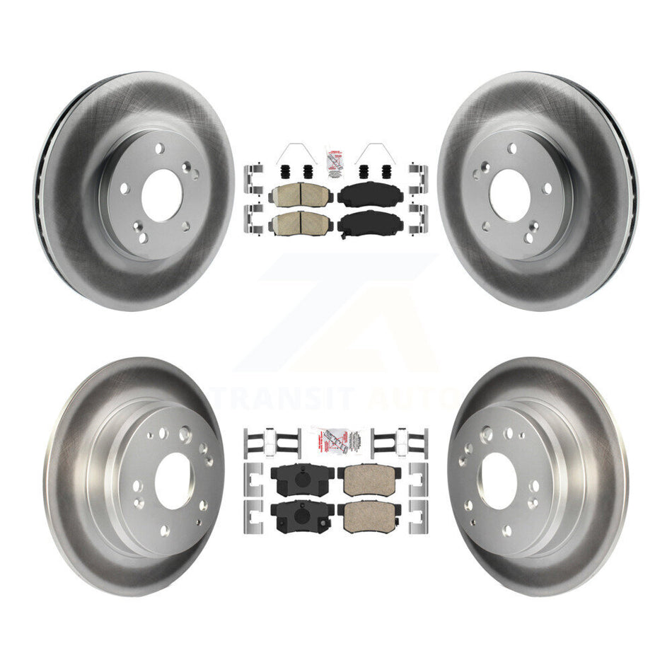 Front Rear Ceramic Pads And Coated Disc Brake Rotors Kit For Acura TL KGA-103236