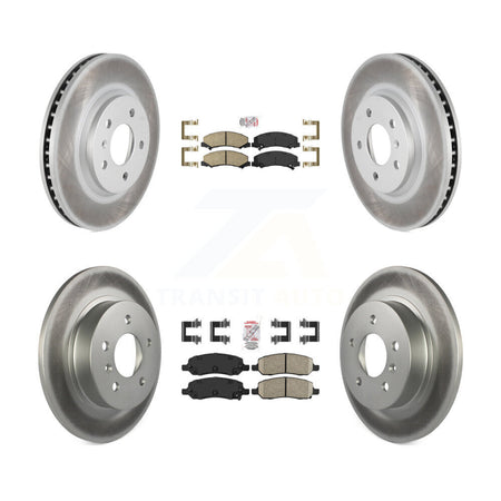 Front Rear Ceramic Pads And Coated Disc Brake Rotors Kit For Buick Lucerne KGA-103241