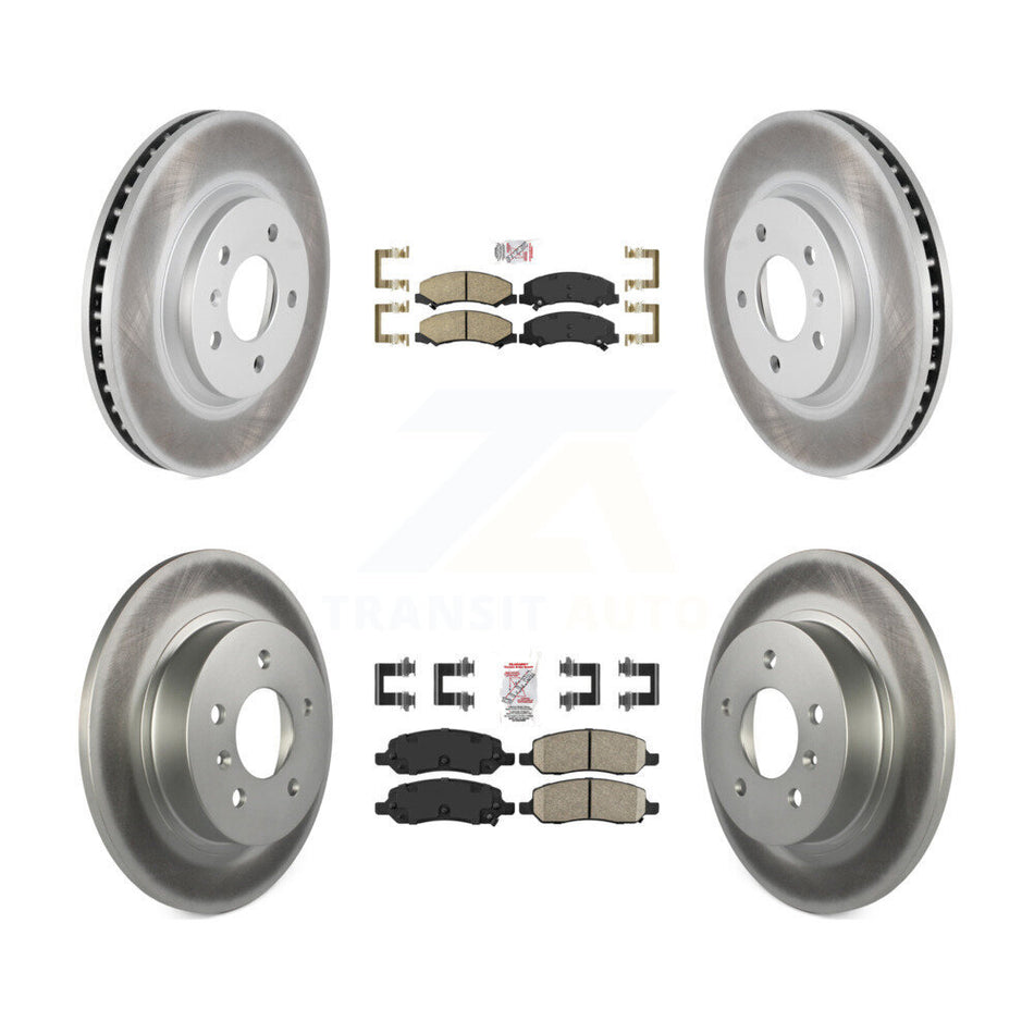 Front Rear Ceramic Pads And Coated Disc Brake Rotors Kit For Buick Lucerne KGA-103241