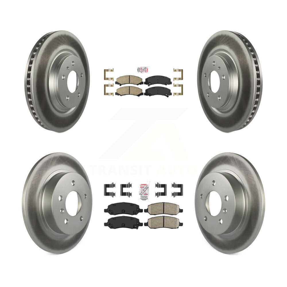 Front Rear Ceramic Pad Coat Disc Brake Rotor Kit For 2006-2011 Buick Lucerne Cadillac DTS KGA-103243