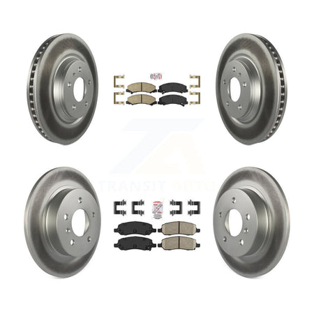 Front Rear Ceramic Pad Coat Disc Brake Rotor Kit For 2006-2011 Buick Lucerne Cadillac DTS KGA-103243