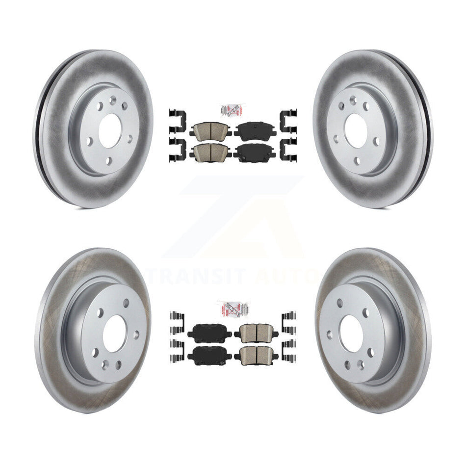Front Rear Ceramic Pads And Coated Disc Brake Rotors Kit For Chevrolet Cruze KGA-103245