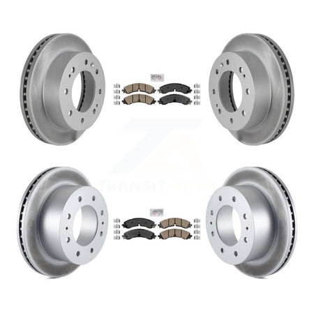 Front Rear Ceramic Pad Coated Brake Rotors Kit For GMC Chevrolet Sierra 2500 HD Silverado KGA-103248