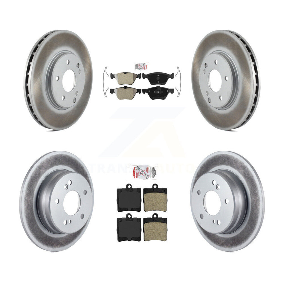 Front Rear Semi-Metallic Pad Coated Brake Rotors Kit For Chrysler Crossfire Mercedes-Benz KGA-103252