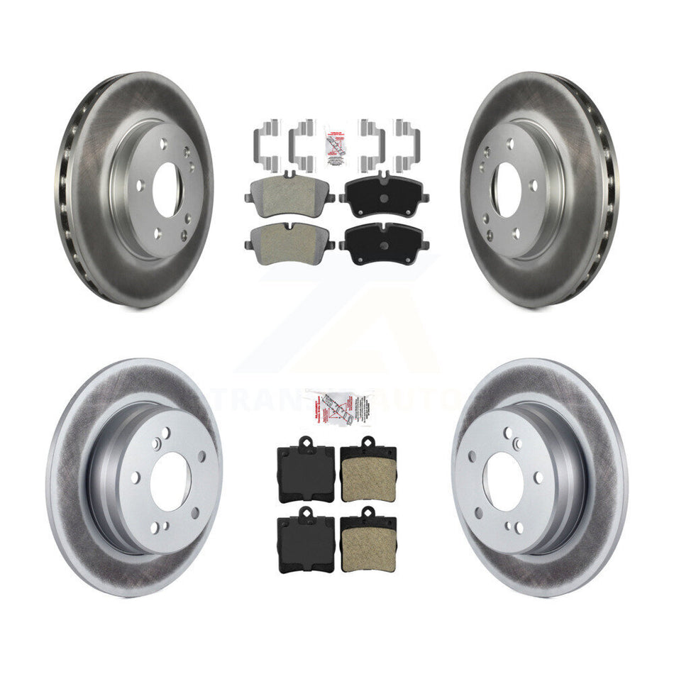 Front Rear Semi-Metallic Pad And Coated Disc Brake Rotors Kit For Mercedes-Benz C230 C240 KGA-103253