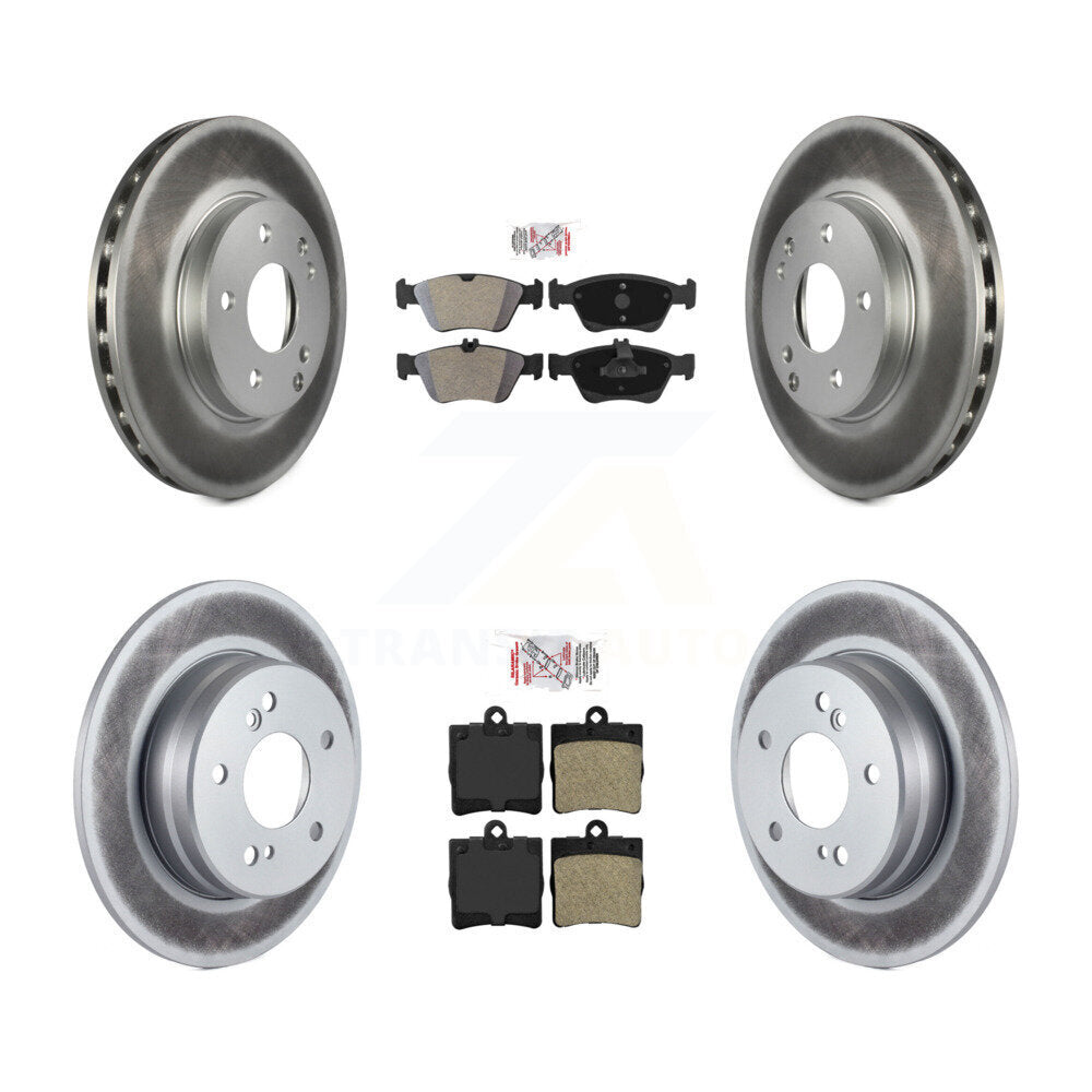 Front Rear Semi-Metallic Pad & Coated Disc Brake Rotors Kit For Mercedes-Benz SLK230 C230 KGA-103257