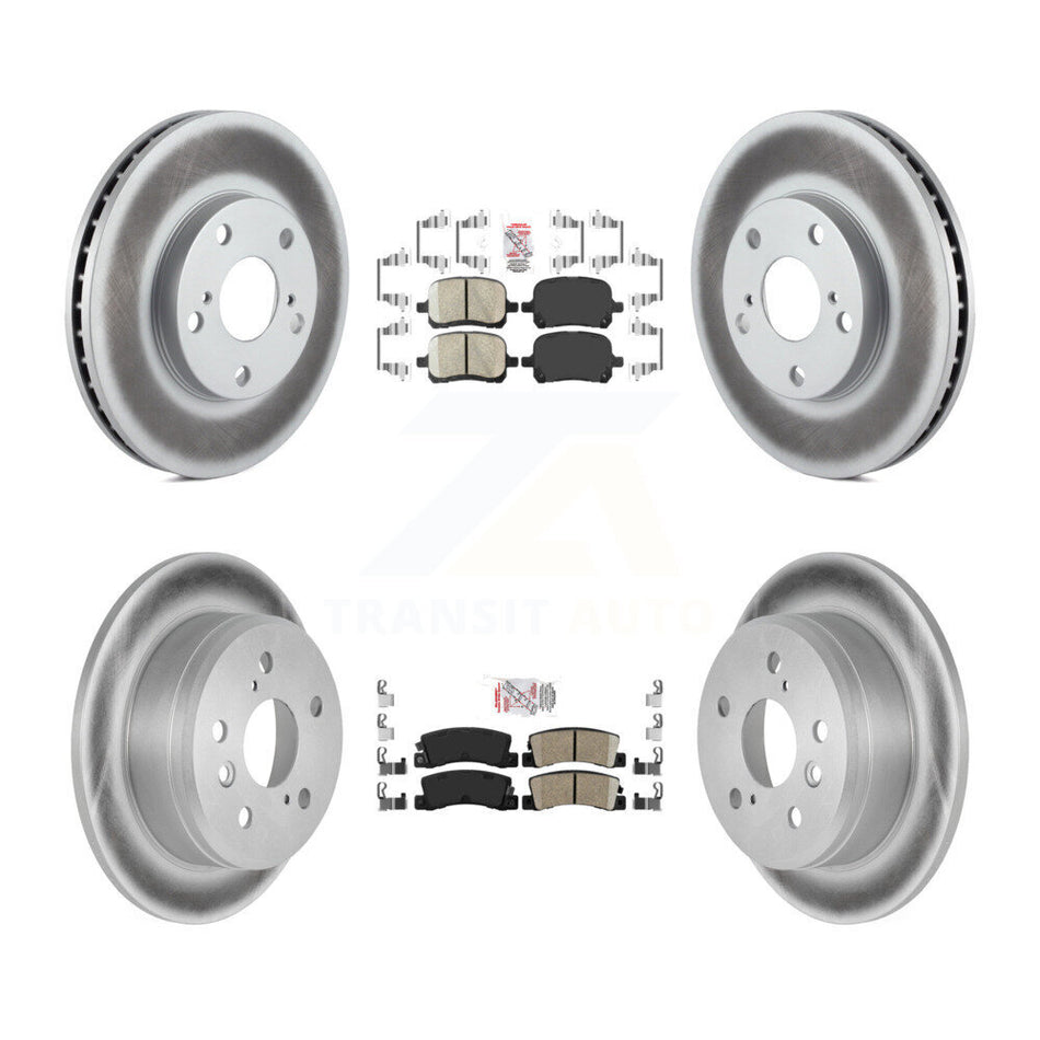 Front Rear Ceramic Pad & Coated Disc Brake Rotors Kit For Toyota Camry Solara Lexus ES300 KGA-103265