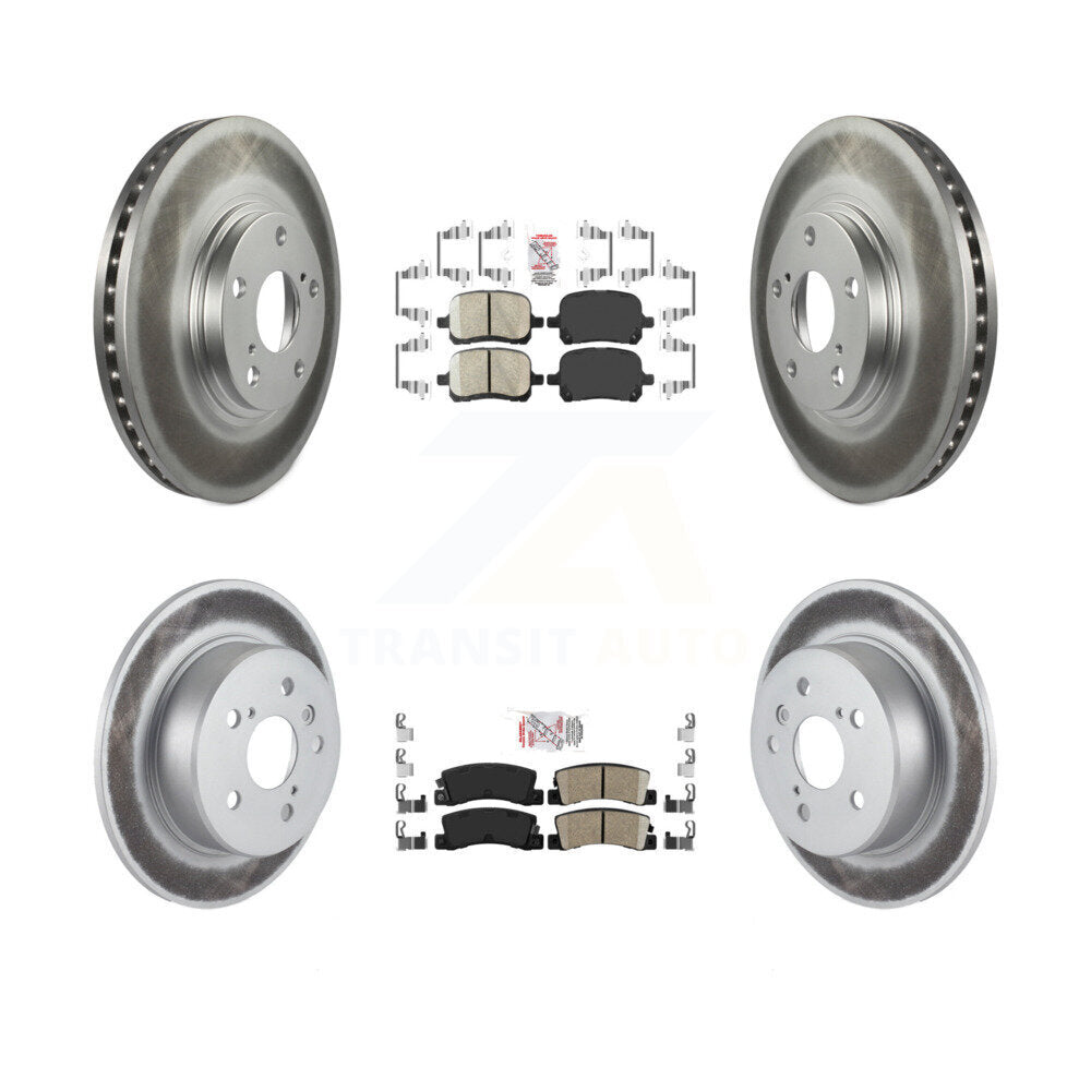 Front Rear Ceramic Pads And Coated Disc Brake Rotors Kit For 1999-2001 Lexus RX300 AWD KGA-103266