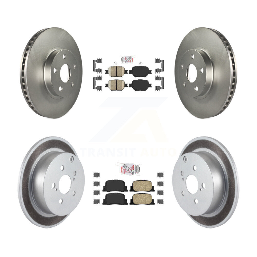 Front Rear Ceramic Pads And Coated Disc Brake Rotors Kit For 2005-2010 Scion tC KGA-103269