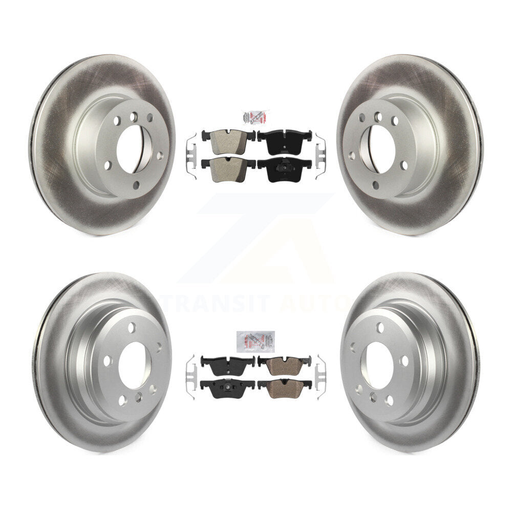 Front Rear Semi-Metallic Pads And Coated Disc Brake Rotors Kit For BMW 320i xDrive 328d KGA-103280