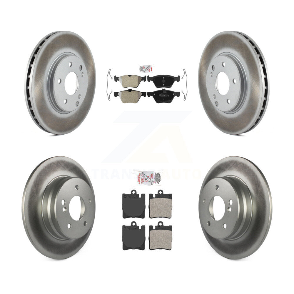 Front Rear Semi-Metallic Pad Coated Brake Rotors Kit For Mercedes-Benz E320 CLK320 CLK430 KGA-103293