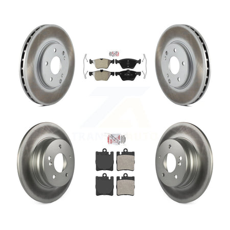 Front Rear Semi-Metallic Pad Coated Brake Rotors Kit For Mercedes-Benz E320 CLK320 CLK430 KGA-103293