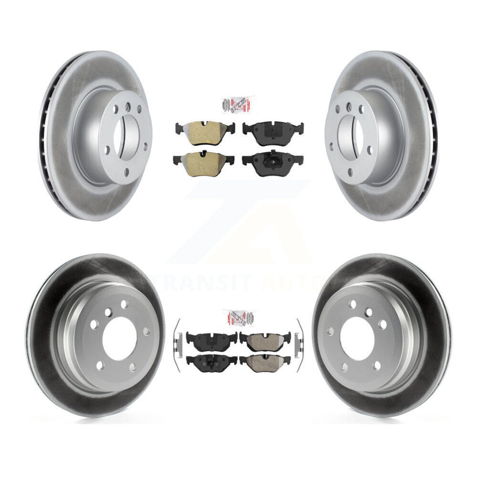 Front Rear Semi-Metallic Pads And Coated Disc Brake Rotors Kit For BMW 328i 328xi 325xi KGA-103333